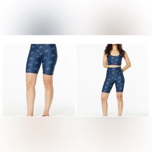 SoulCycle Dark Blue Bike Pattern Shorts